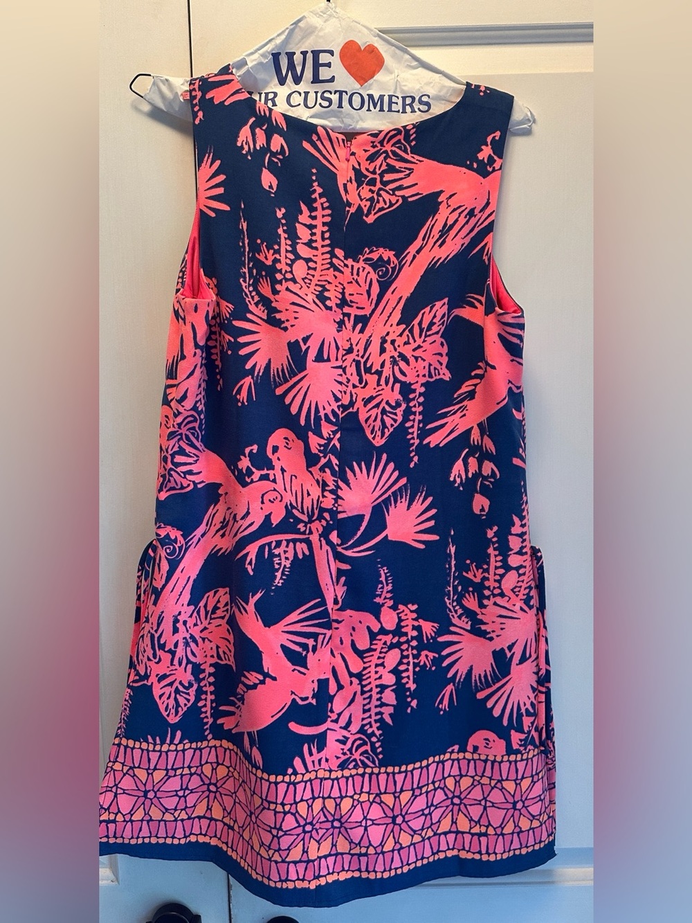 Lilly Pulitzer Navy and Hot Pink Tropical Skorts Dress